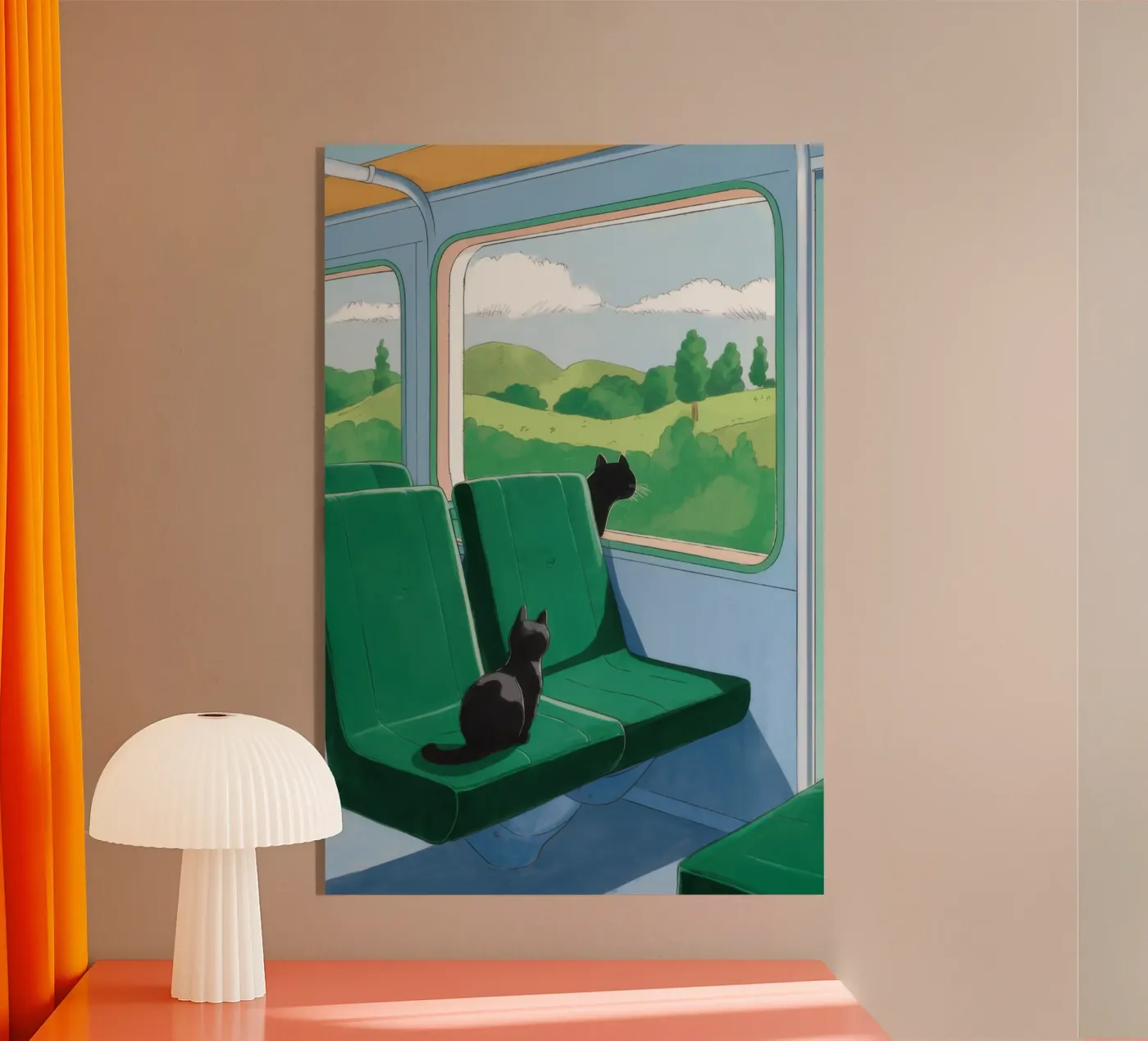 Vue de la fenêtre du train plexiglas de Pale Aura