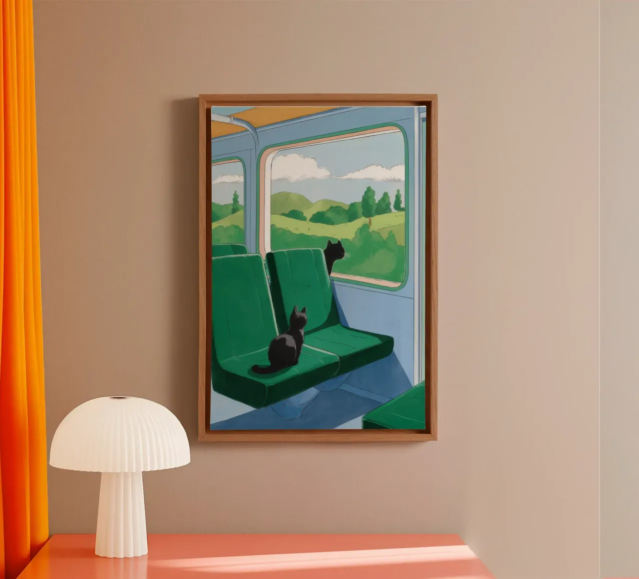 Train Window View canvas by Pale Aura