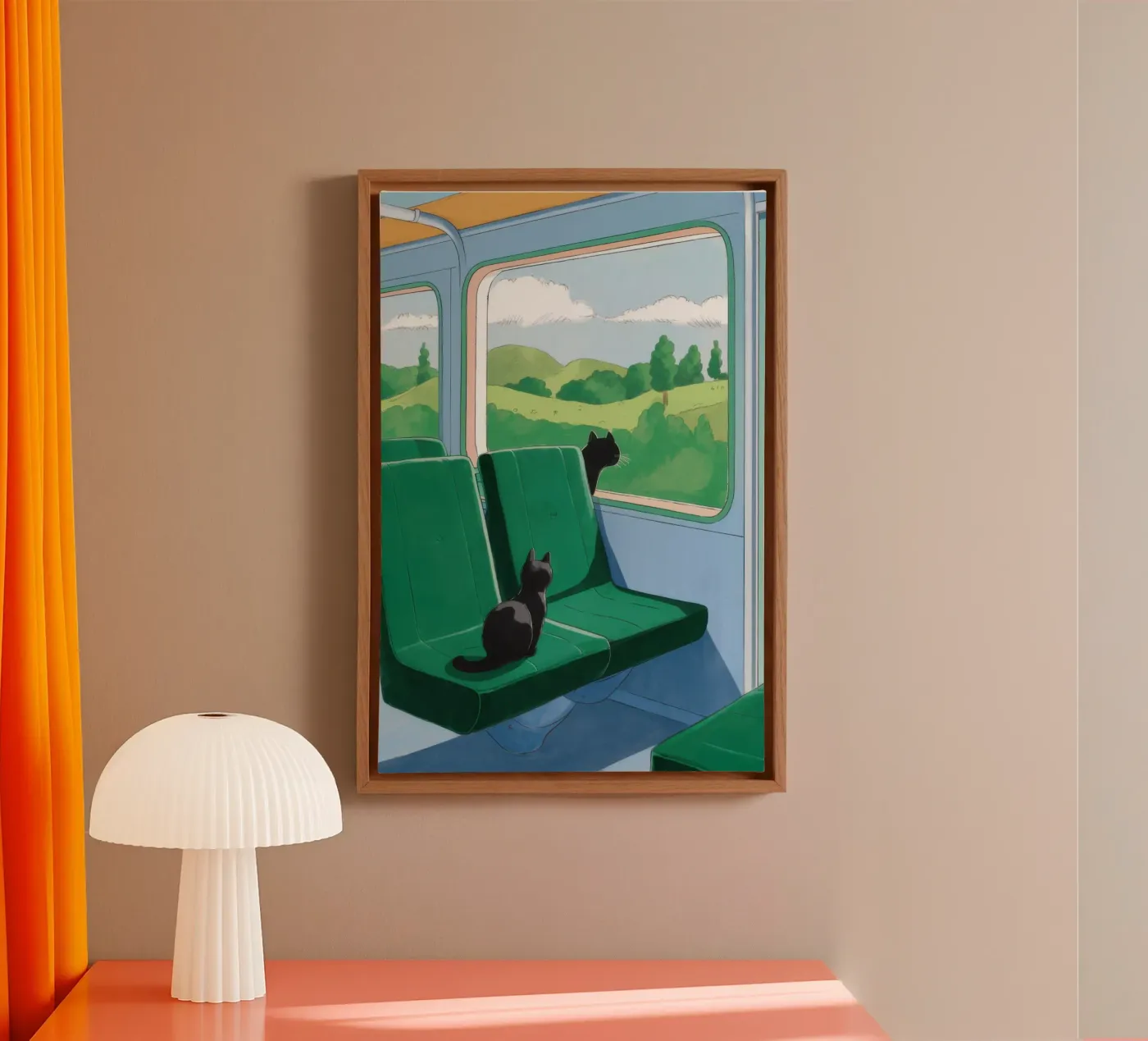 Treinvenster canvas van Pale Aura