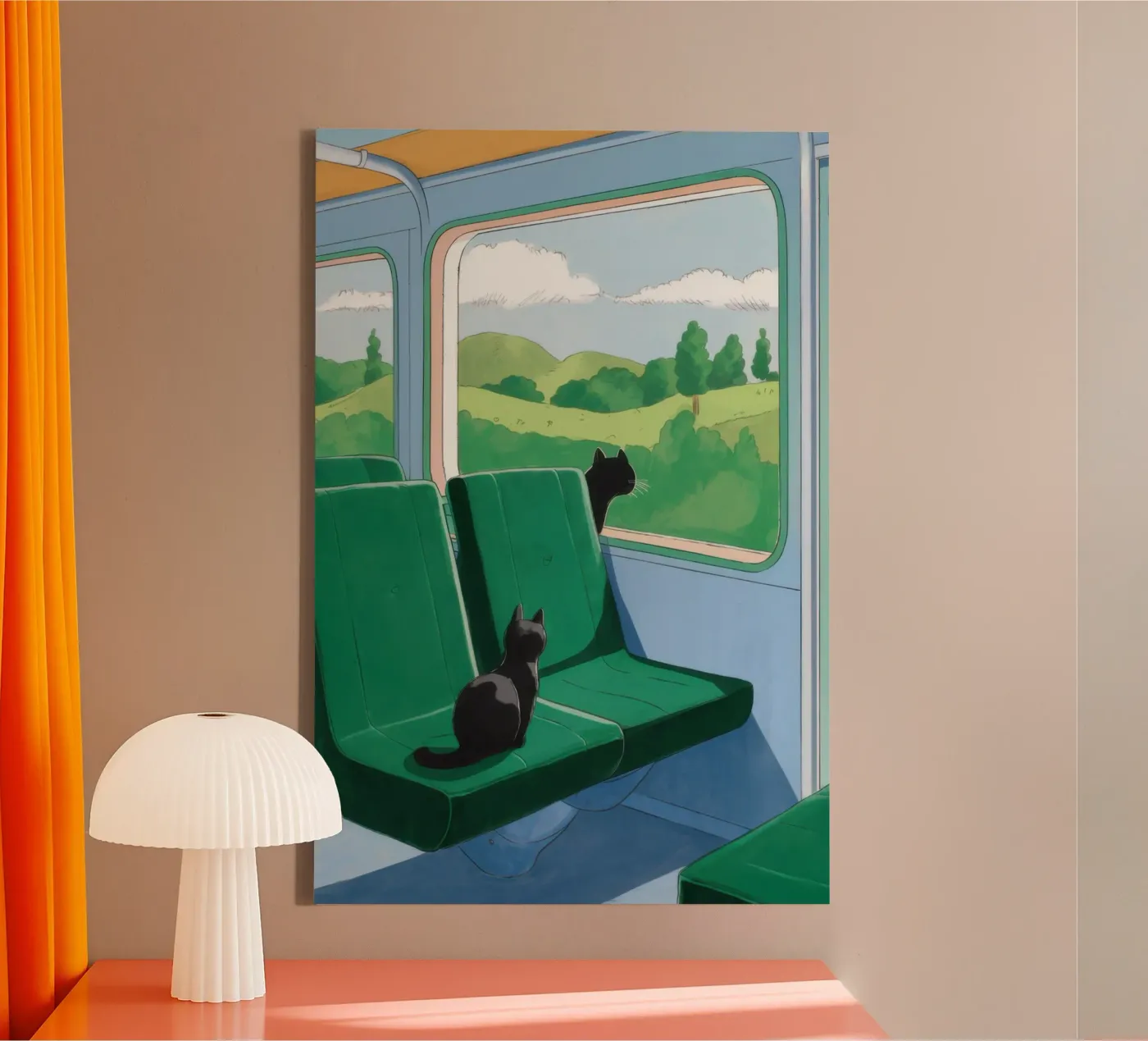 Treinvenster canvas van Pale Aura