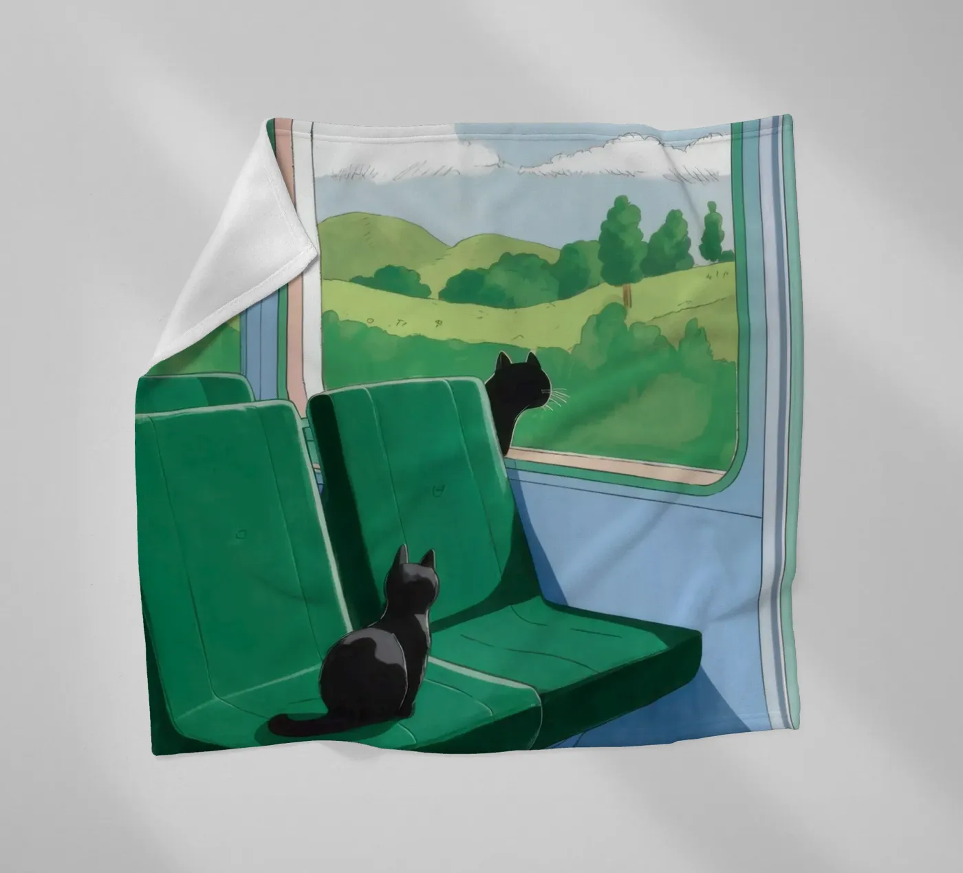 Treinvenster fleecedeken van Pale Aura