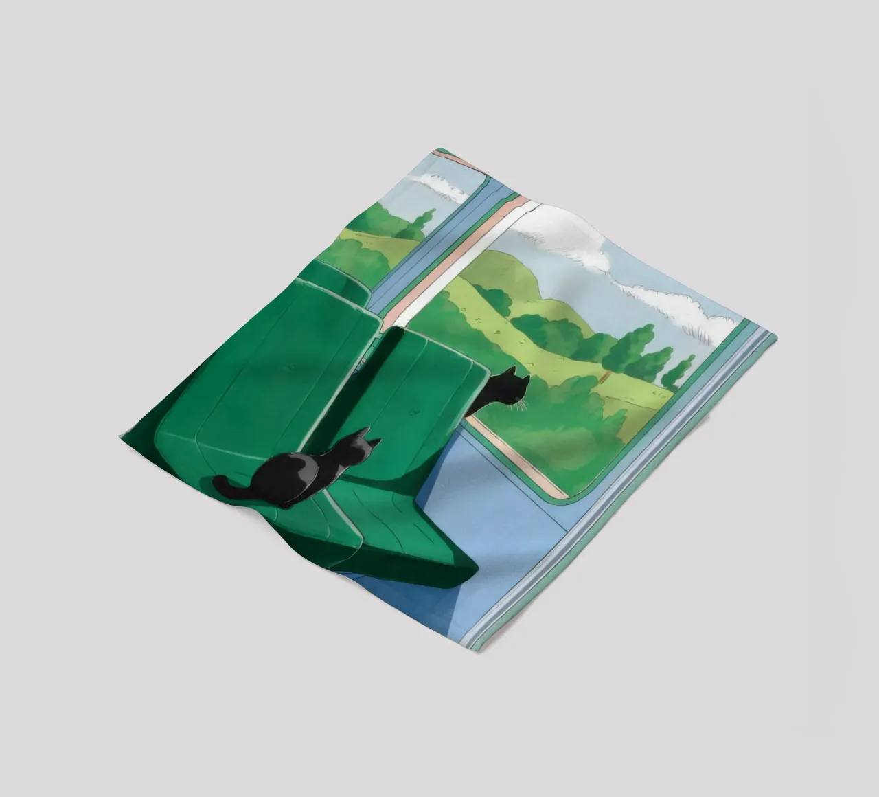 Train Window View fleecedeken van Pale Aura