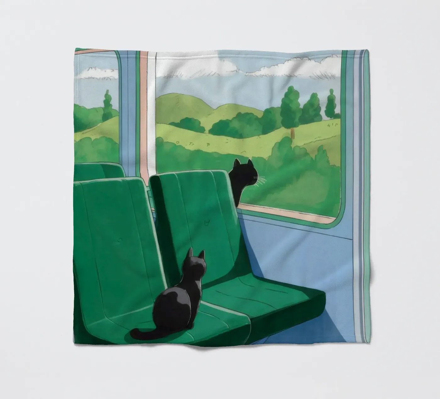 Treinvenster fleecedeken van Pale Aura