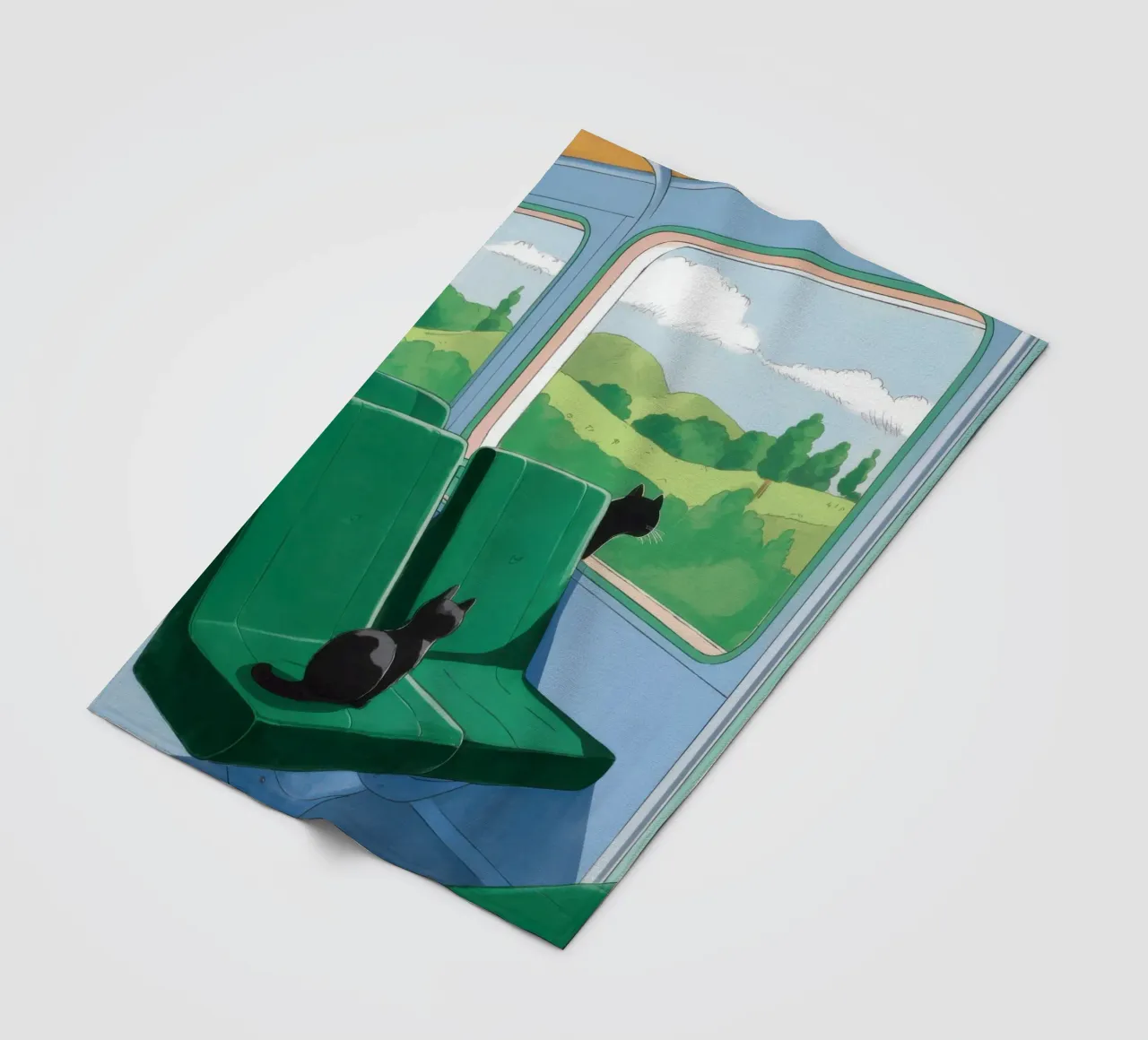 Train Window View fleecedeken van Pale Aura