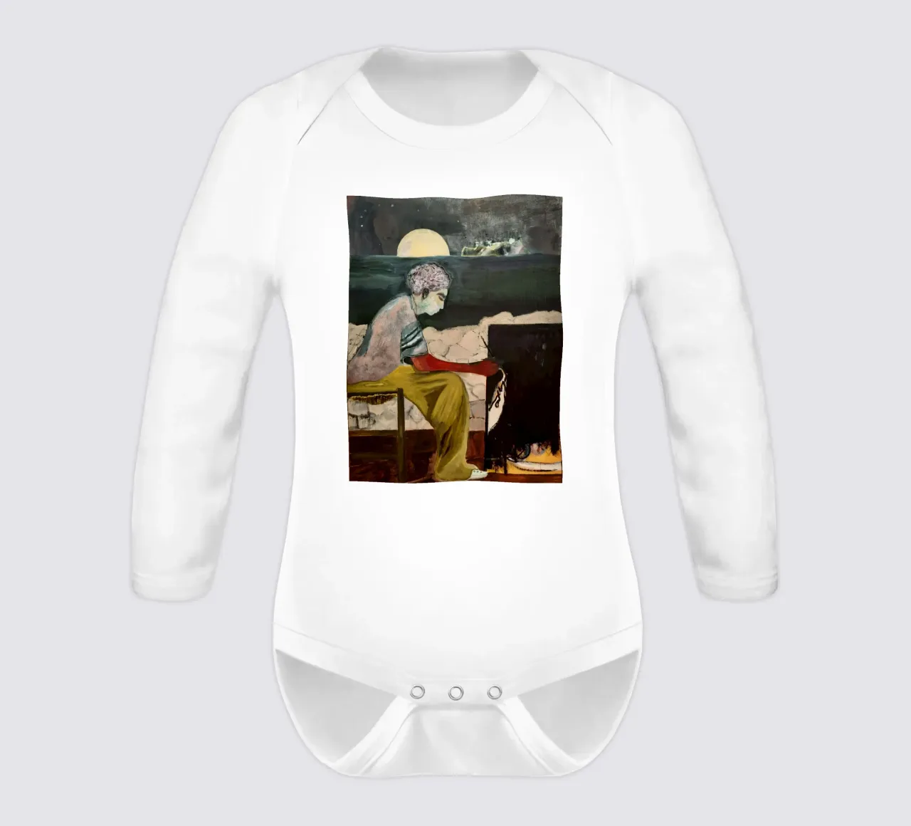 Peter Doig - The Courtauld long-sleeve baby romper by Milfordwings