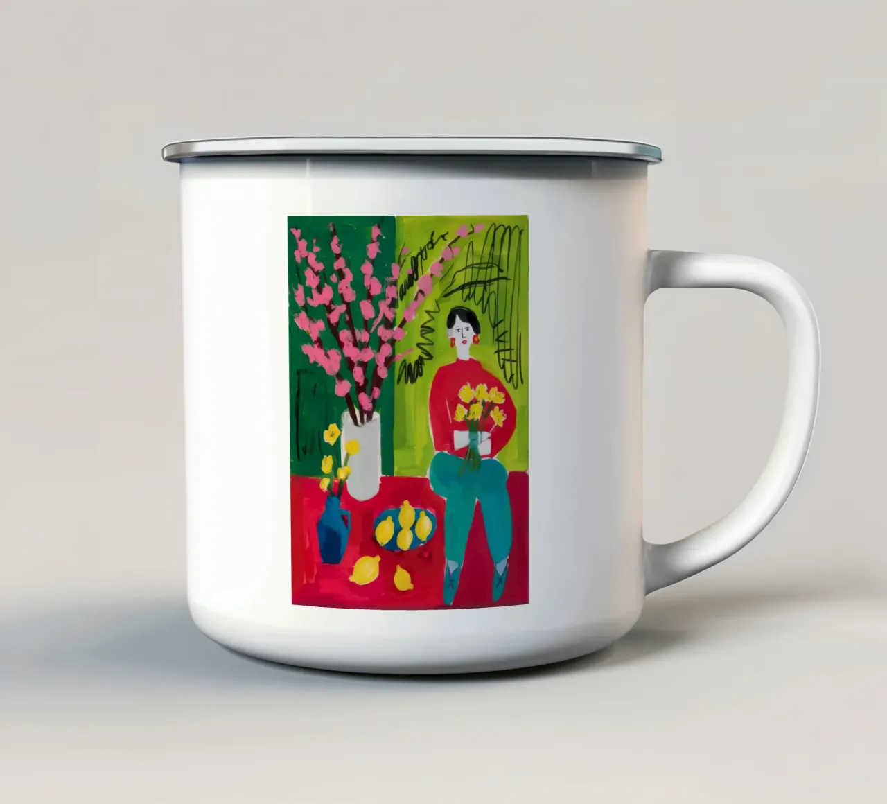 Bouquet di limone Stillness tazza in smalto da Stone Decade