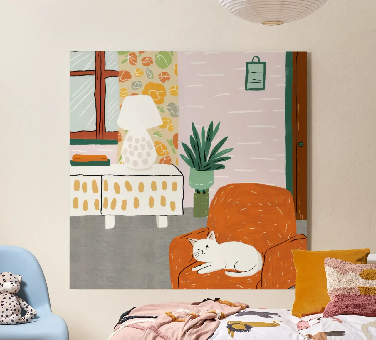 Rincón de lectura White Cat metacrilato de Marigold Tiga