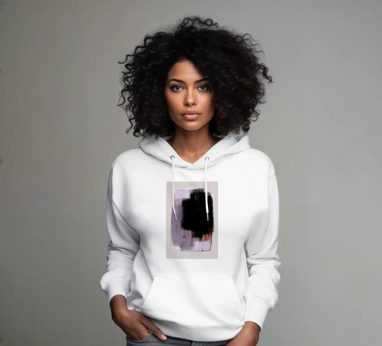 Abstract Brush Strokes 74 felpa con cappuccio da Mareike Böhmer