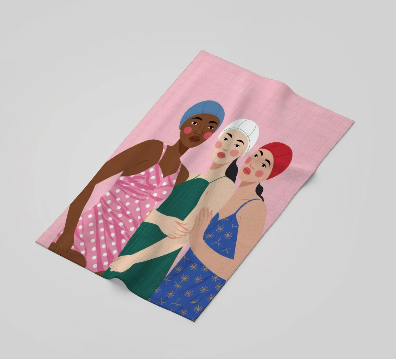 Trio von Freunden Strandtuch von Sentinel Glow