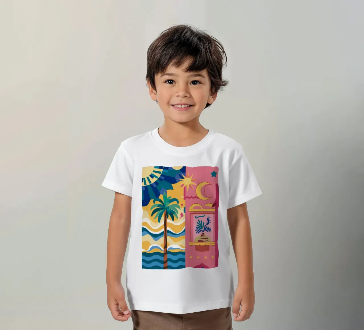 Noche en el balcón celeste camiseta para niños de Muse Artworks