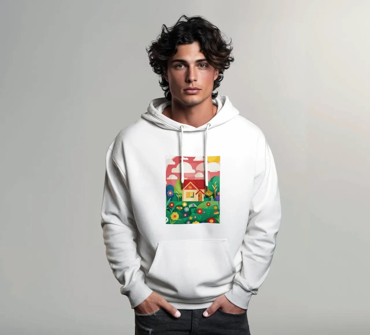 Sogno di un cottage pastello felpa con cappuccio da Sentinel Glow