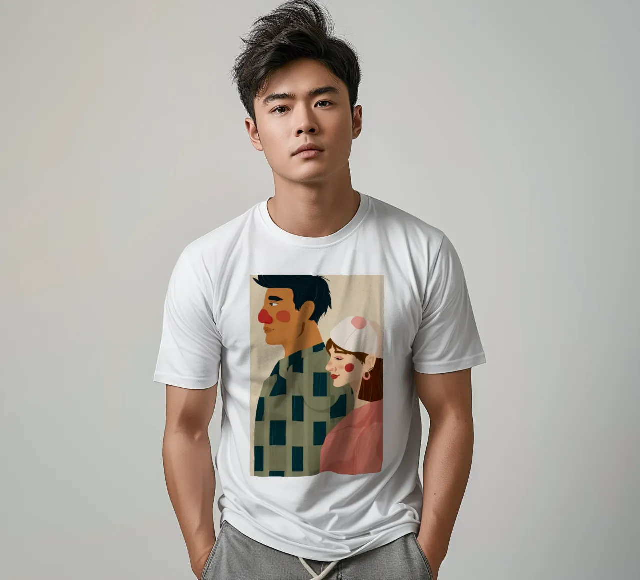 Profilo a scacchi t-shirt da Marigold Tiga