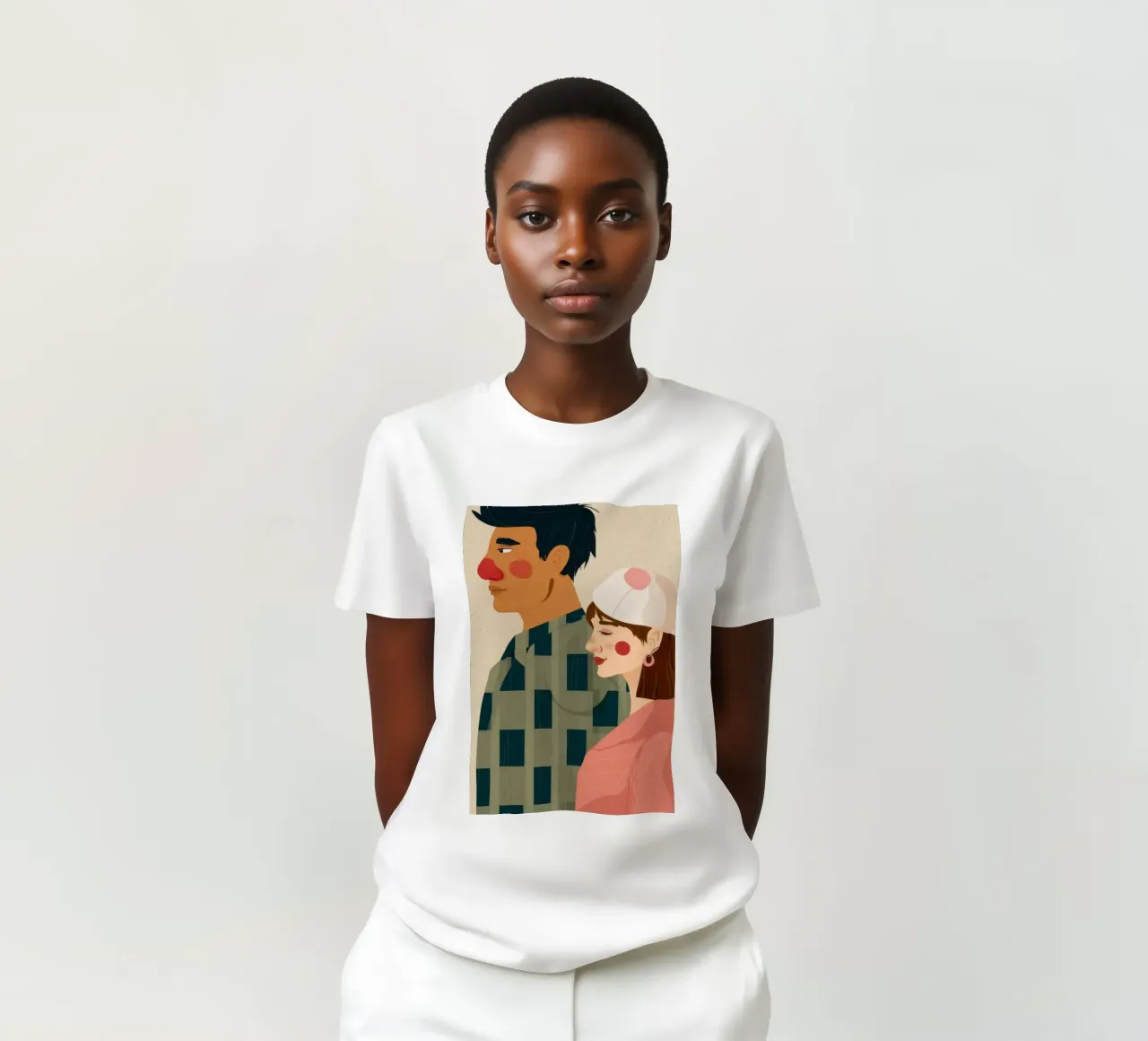 Profilo a scacchi t-shirt da Marigold Tiga