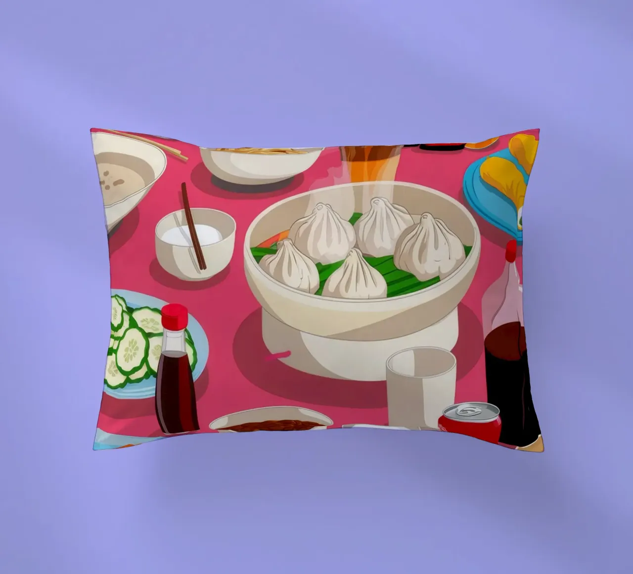 Cena con pentola calda cuscino da Muse Artworks