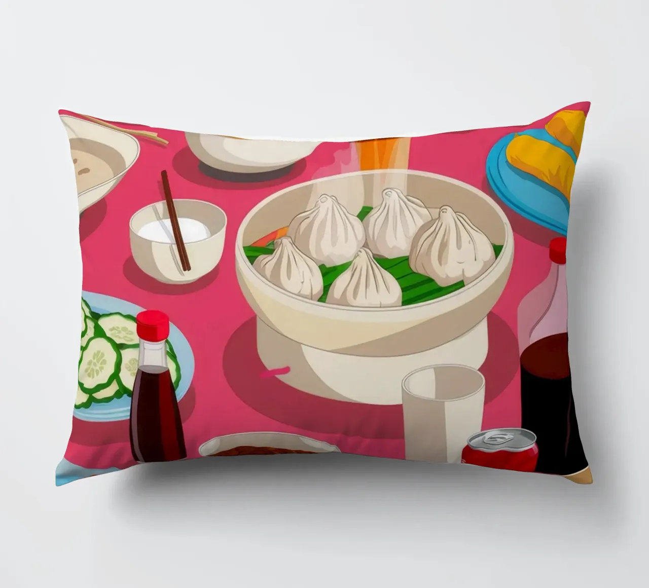Cena con pentola calda cuscino da Muse Artworks