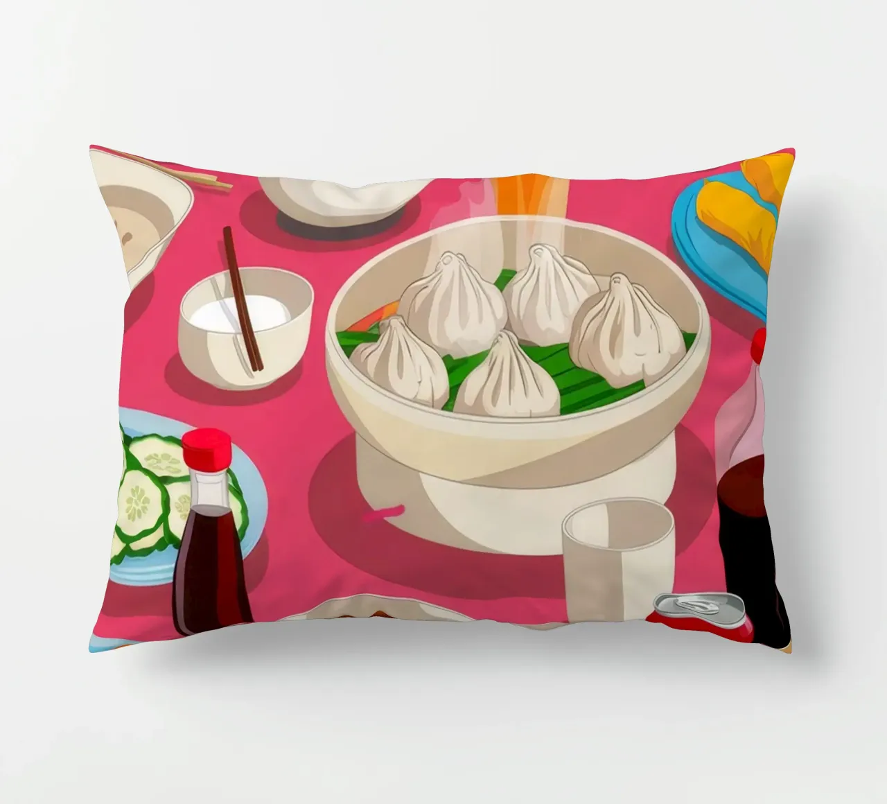Cena con pentola calda cuscino da Muse Artworks