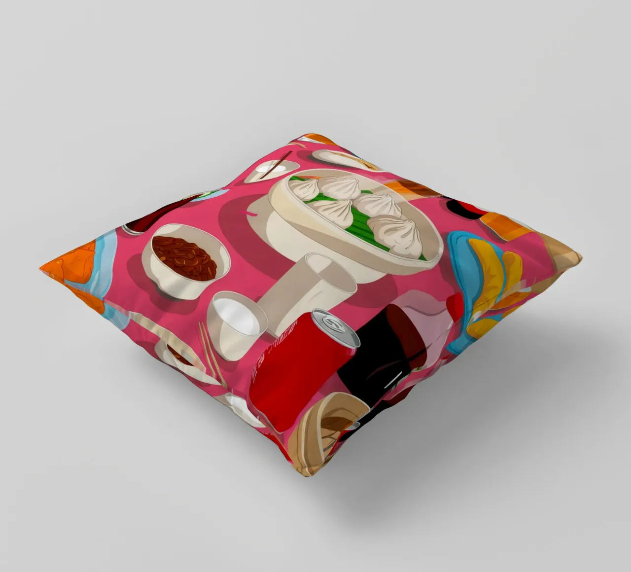 Cena con pentola calda cuscino da Muse Artworks