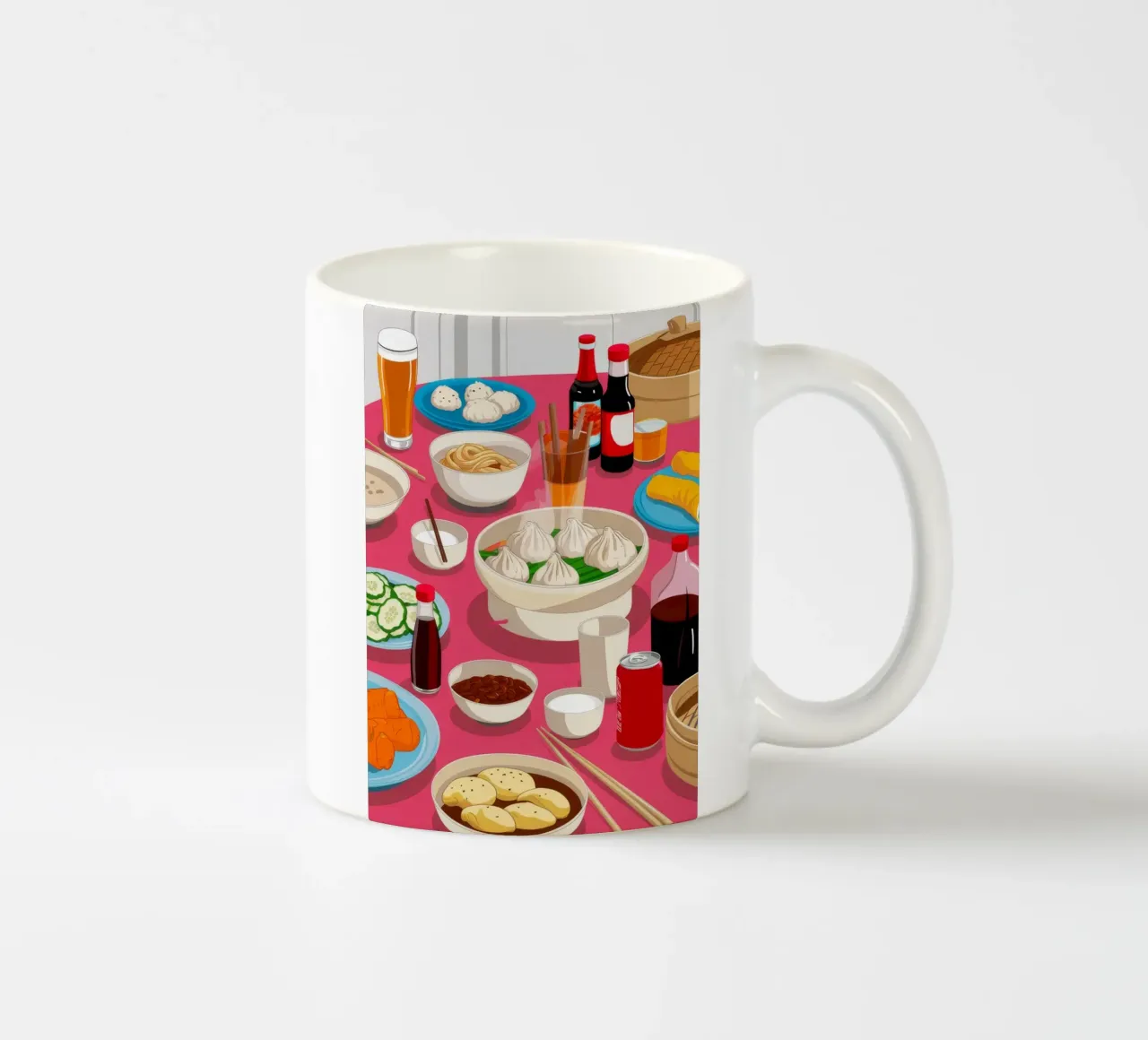 Cena con pentola calda tazza in ceramica da Muse Artworks