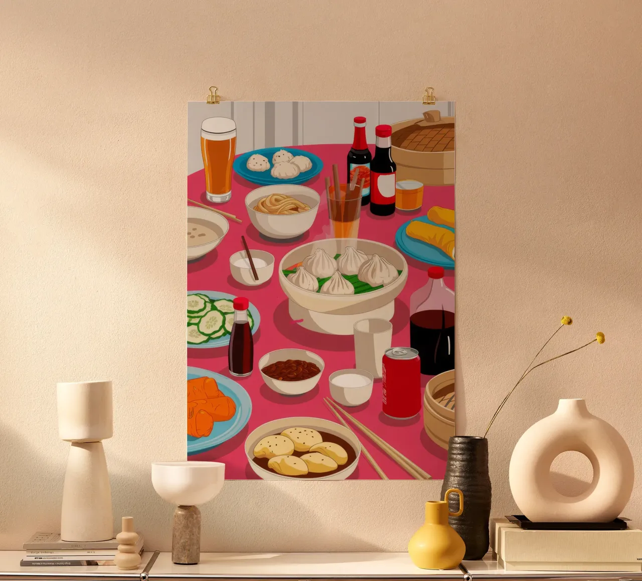 Cena con pentola calda carta hahnemühle da Muse Artworks