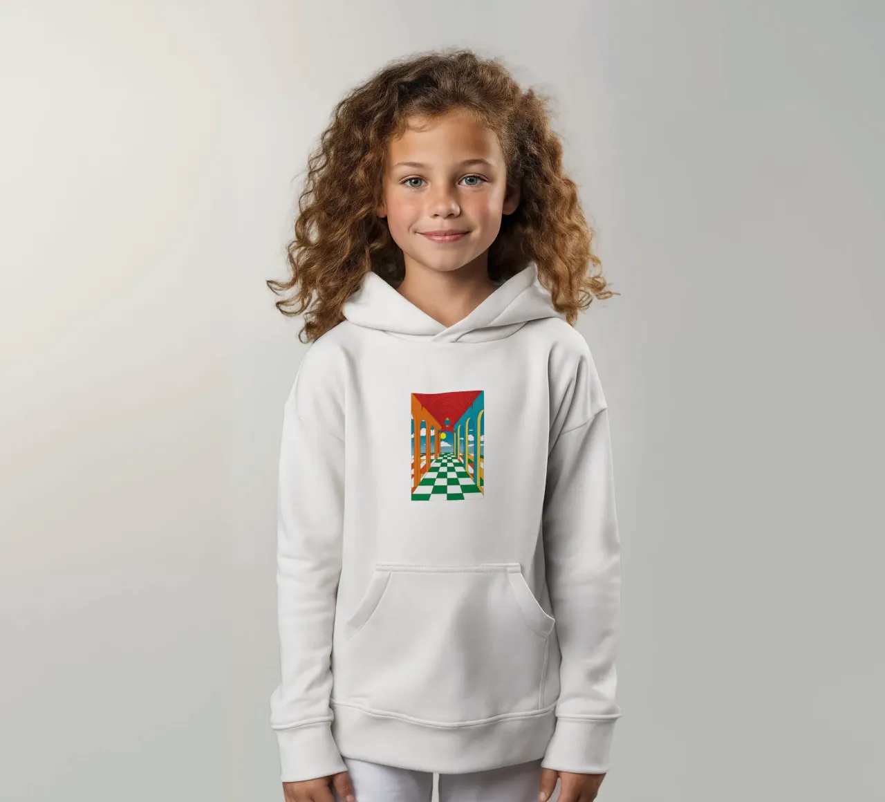 Oranje boog Dammen kinder hoodie van Pale Aura