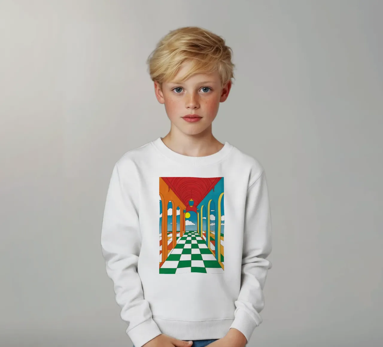 Oranje boog Dammen kinder sweatshirt van Pale Aura