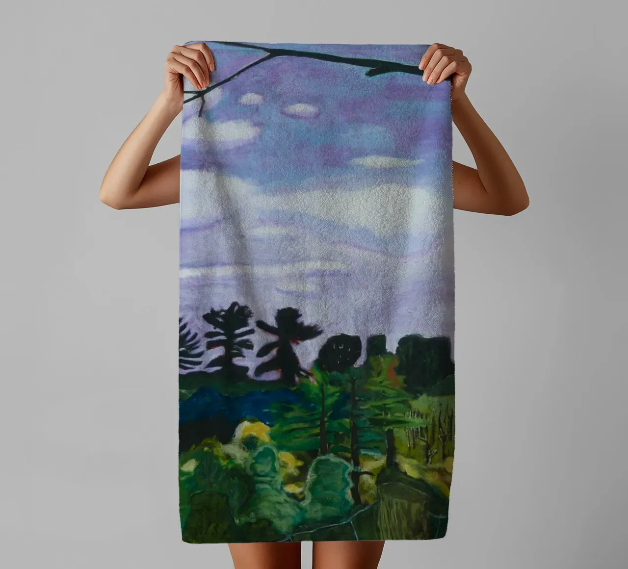 Peter Doig - painting At The Edge of Town towel by Milfordwings