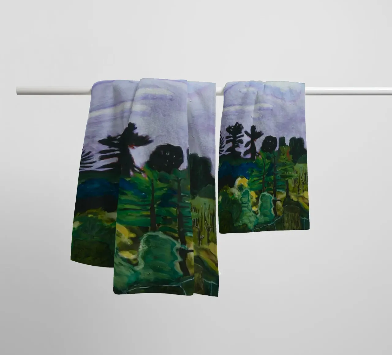 Peter Doig - painting At The Edge of Town towel by Milfordwings