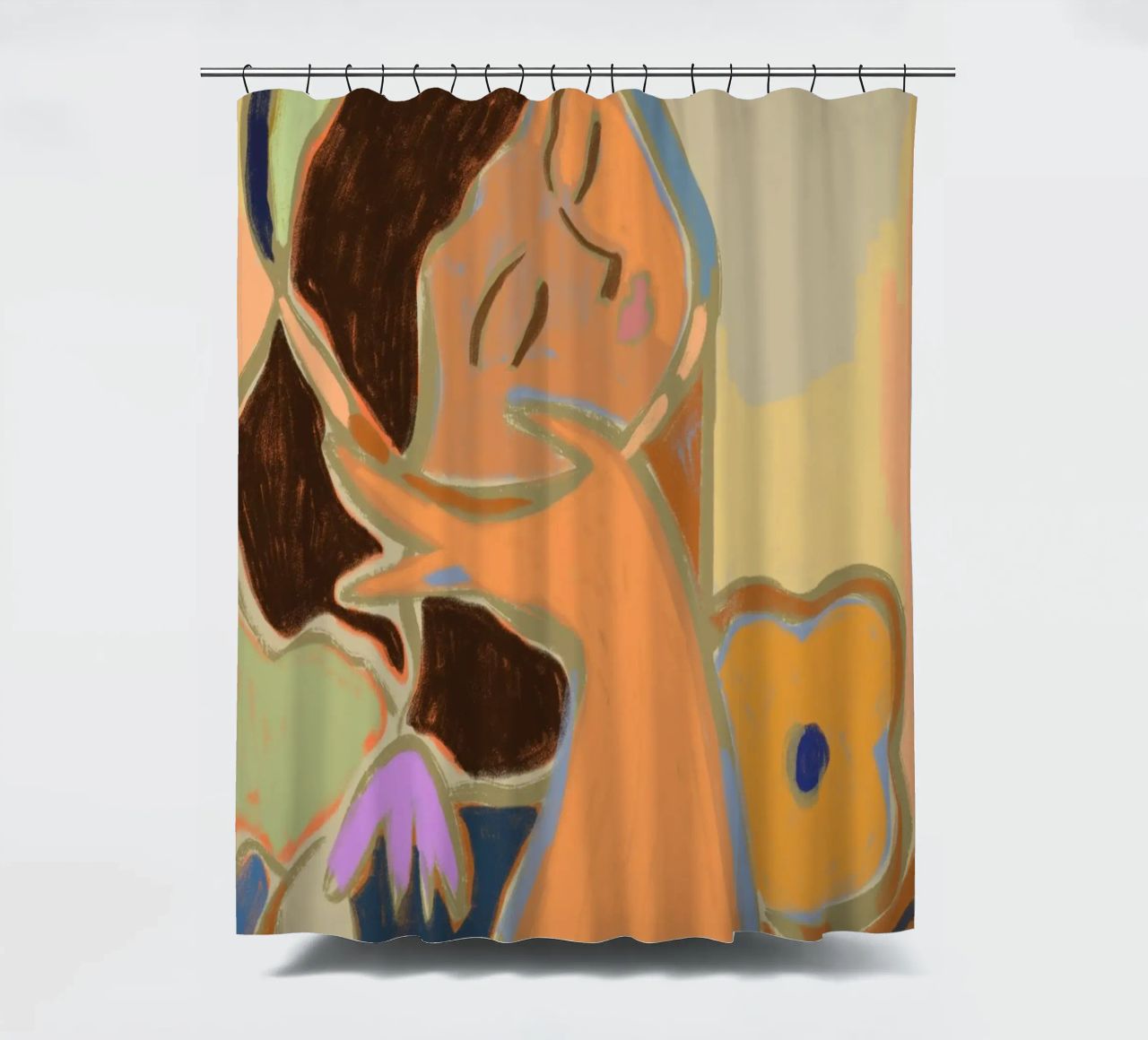 Woman at Peace rideau de douche de Arty Guava