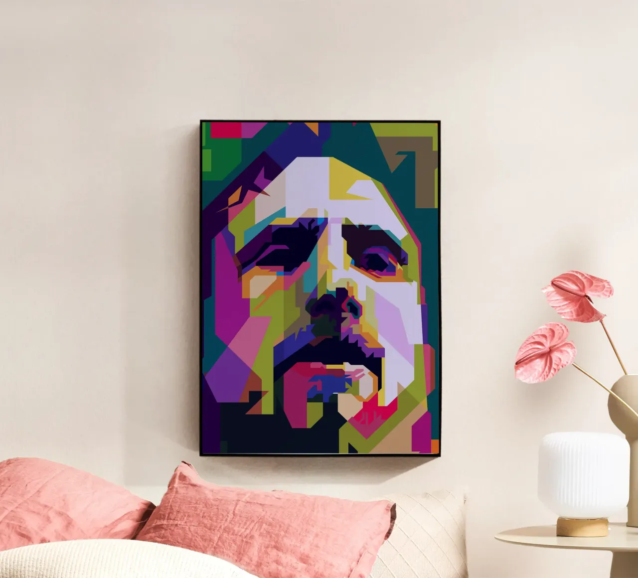Zack De La Rocha Cantante rock Pop Art WPAP plexiglass da Artkreator
