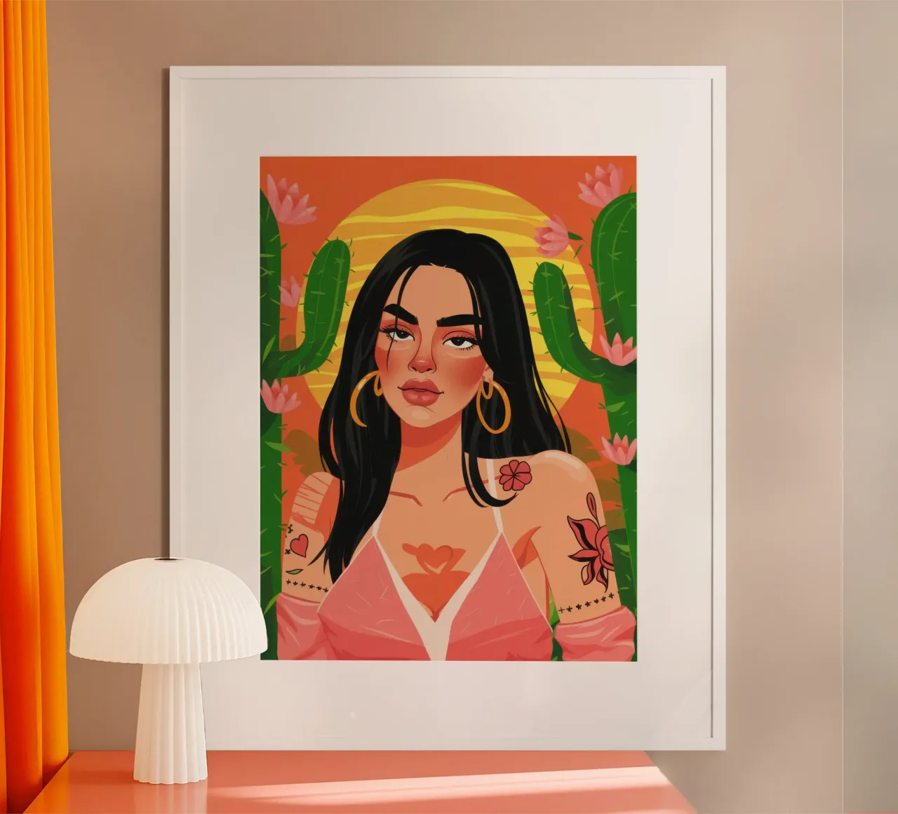 Cactus Tattoo Queen poster da Sentinel Glow