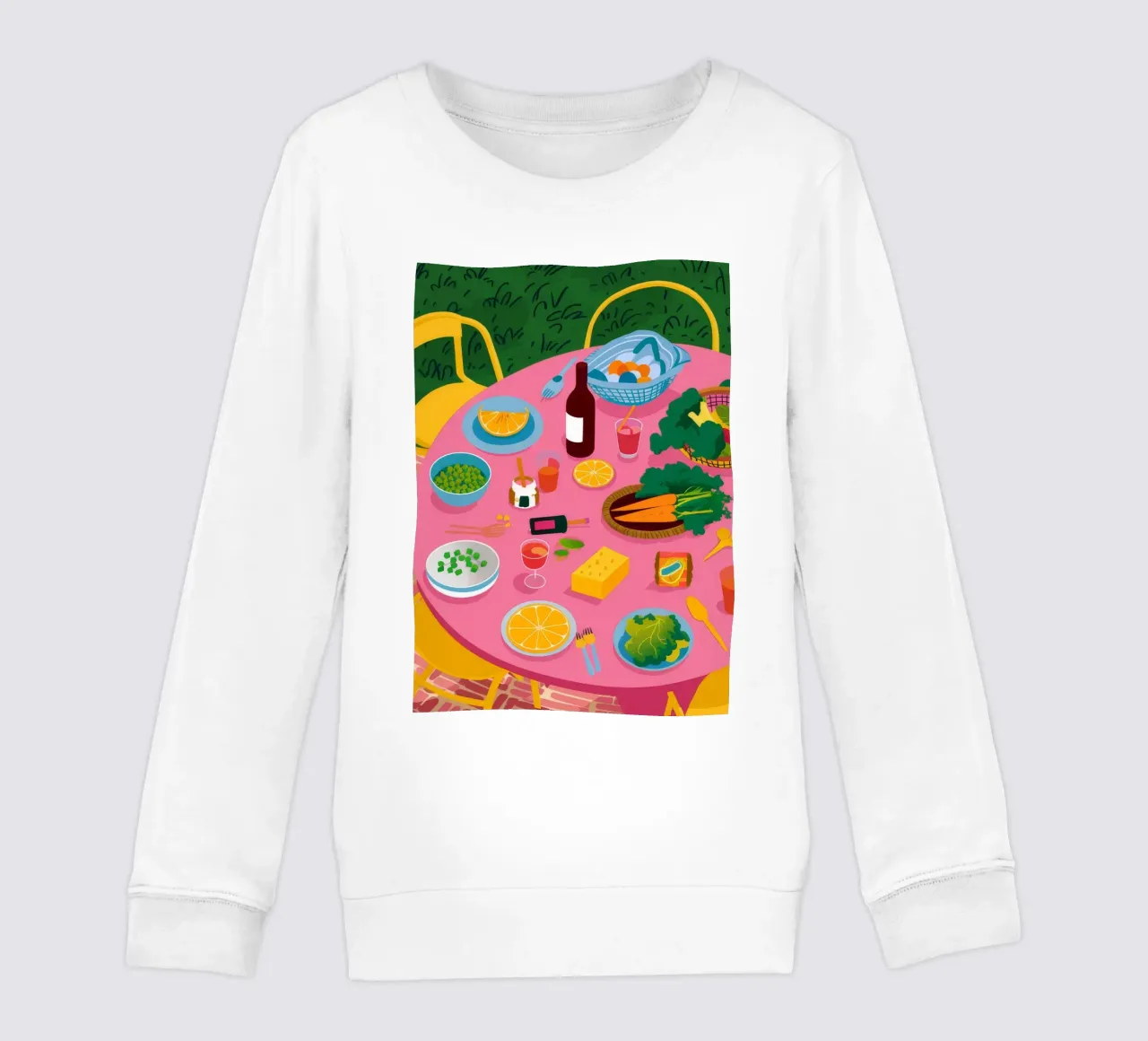 Tavolo rosa Pranzo in giardino felpa bambino da Muse Artworks