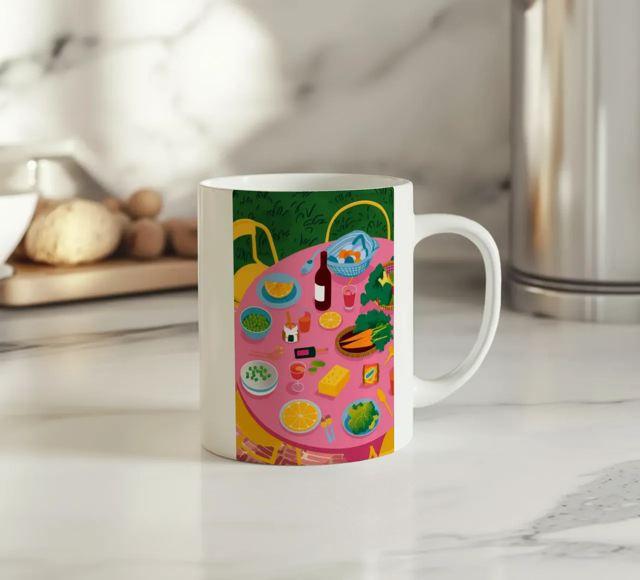 Tavolo rosa Pranzo in giardino tazza in ceramica da Muse Artworks