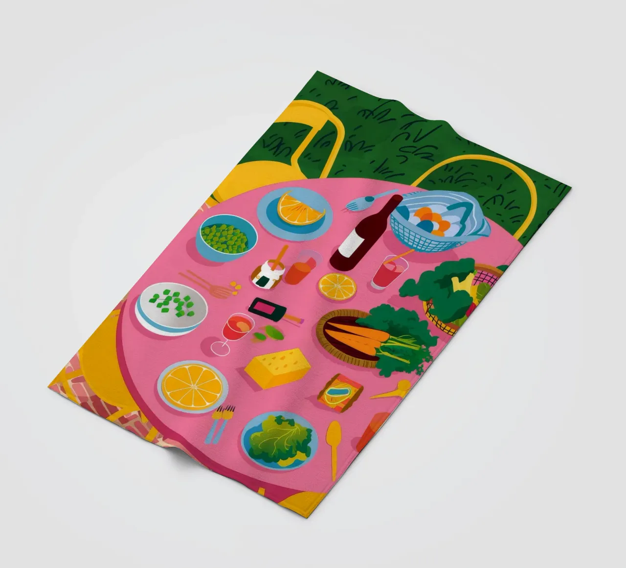 Tavolo rosa Pranzo in giardino coperta in pile da Muse Artworks