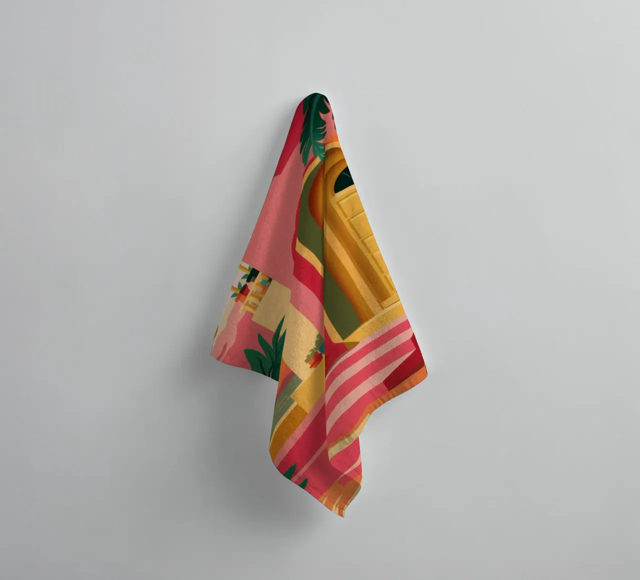 Yellow Door Oasis towel by Pale Aura