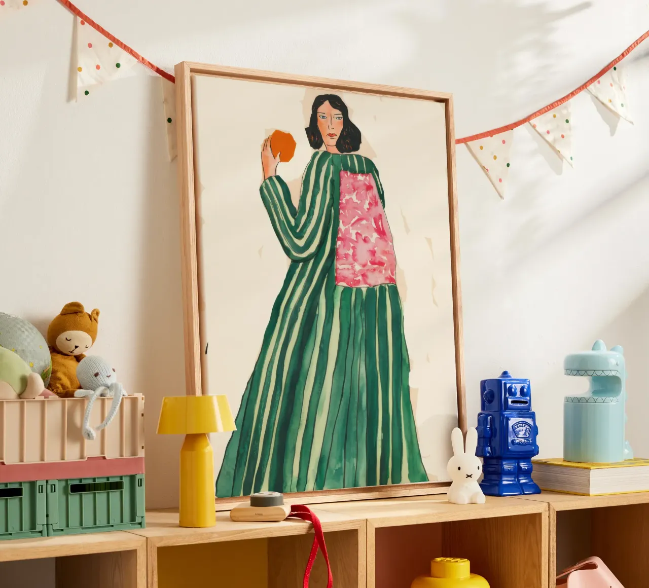 Oranje Oogstjurk canvas met Baklijst van Sentinel Glow