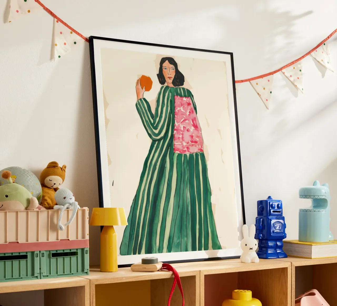Abito arancione da raccolto poster con telaio in alluminio da Sentinel Glow