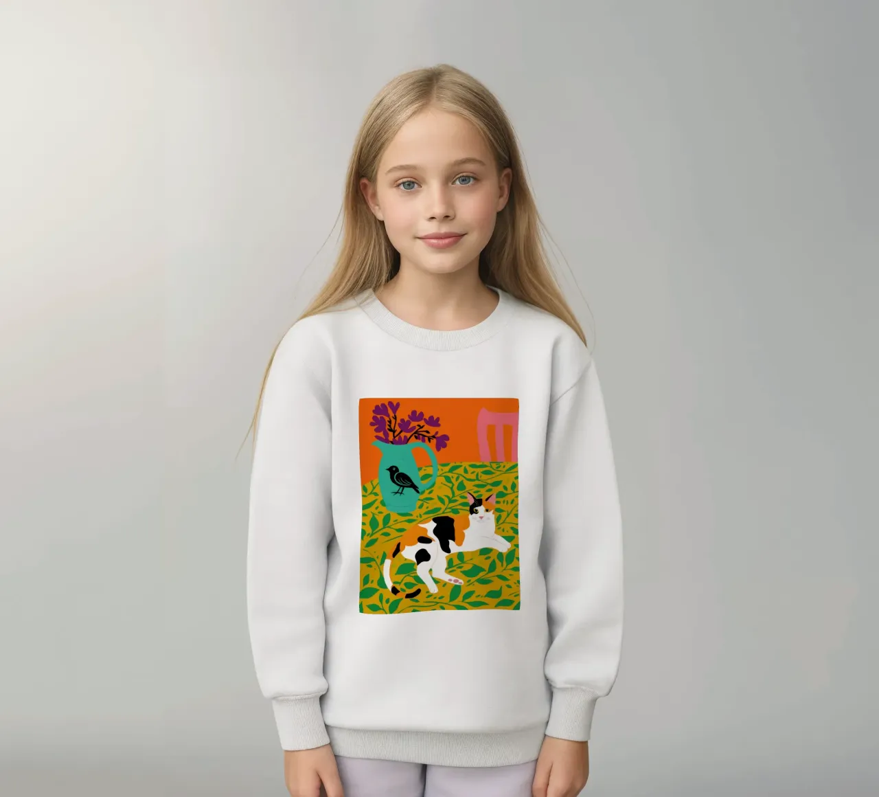 Calico Cat Bird felpa bambino da Marigold Tiga