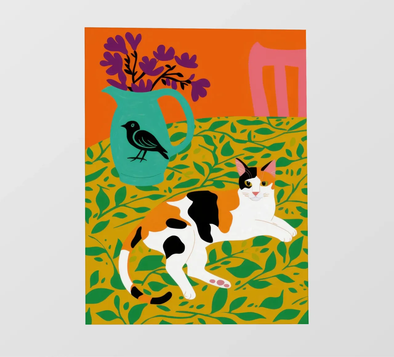 Calico Cat Bird pellicola backlit da Marigold Tiga