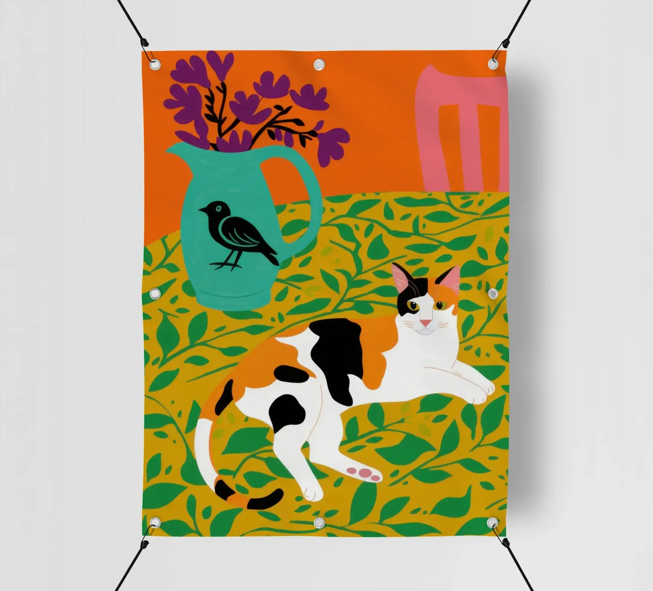 Calico Cat Bird telo in pvc da Marigold Tiga