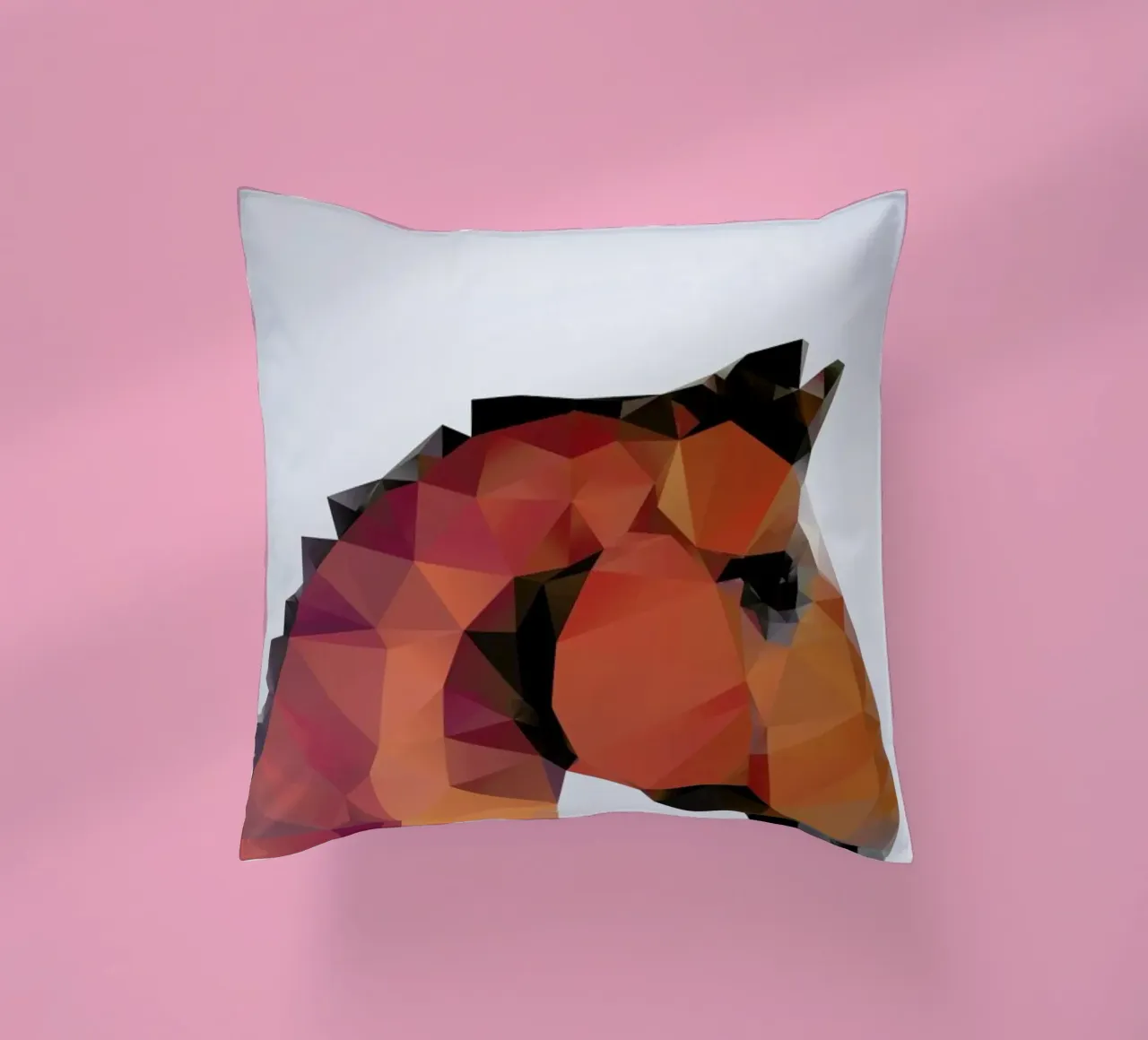 Horse decorative cushion by Three Of The Possessed