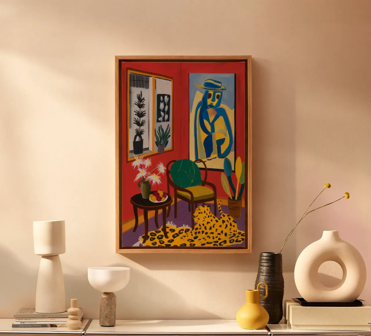 Lemon Tree kunstkamer canvas met Baklijst van Stone Decade