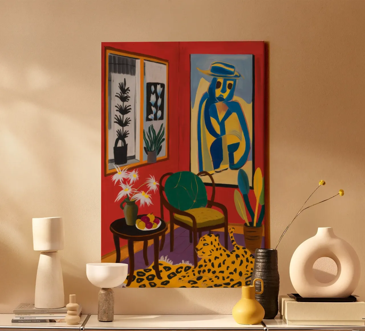 Lemon Tree kunstkamer canvas met Baklijst van Stone Decade