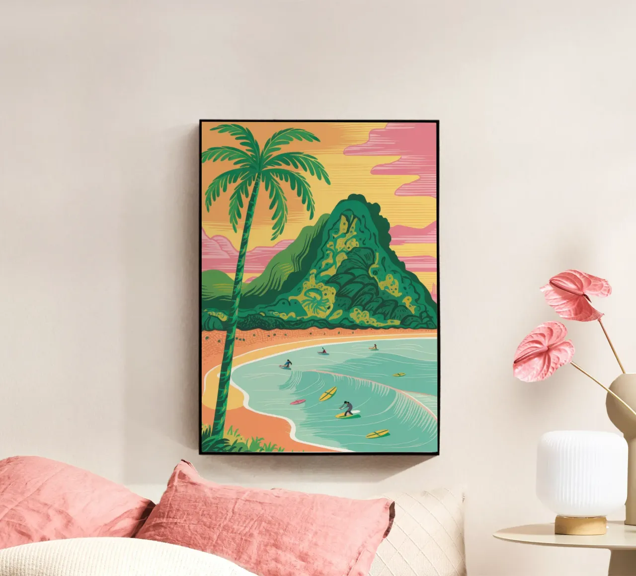 Tropisch strand acryl van Sentinel Glow