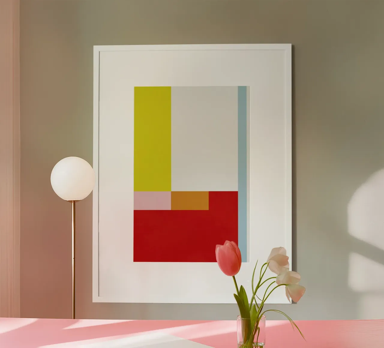 Mia no.1 poster with wooden frame by Froilein Juno