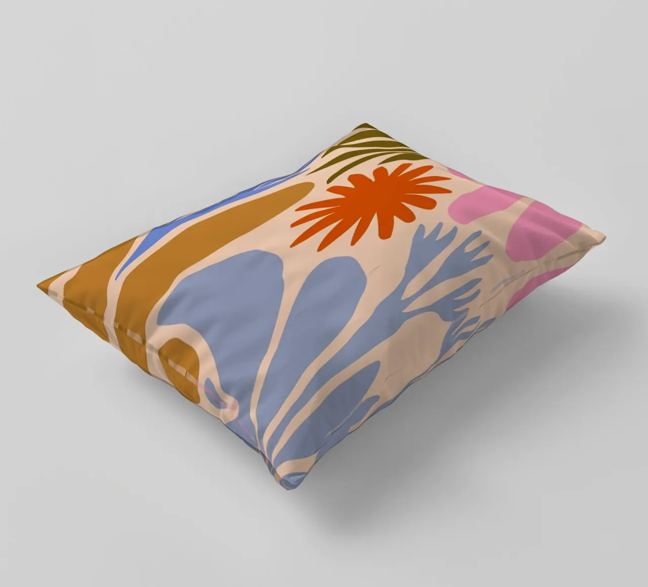 Abstract Floral Nature Print decorative cushion by Patrick J Curtis