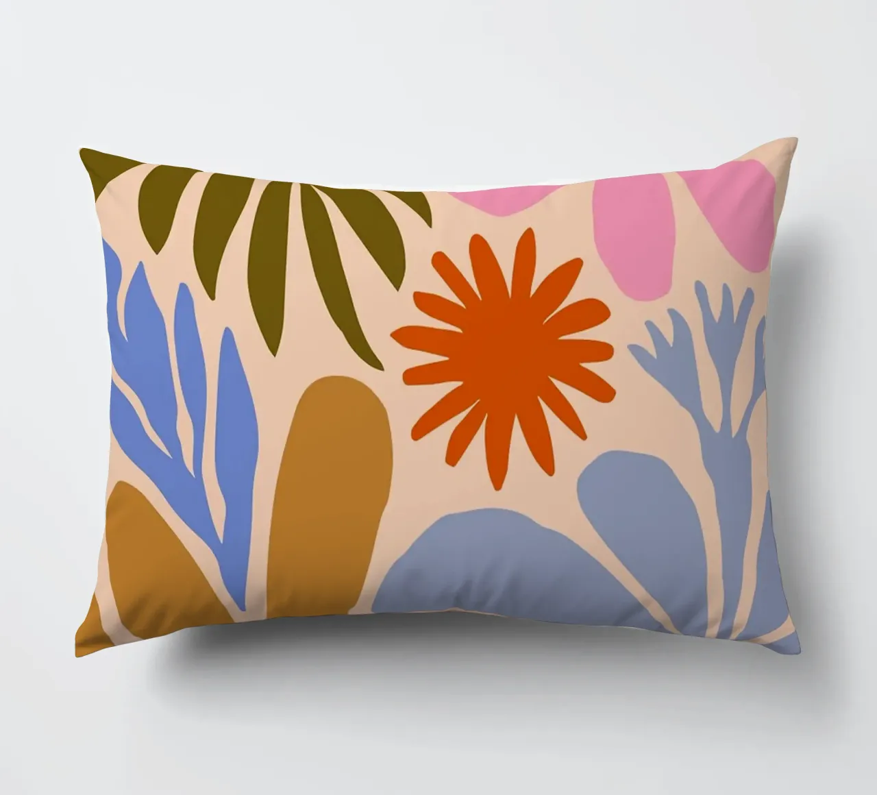 Abstract Floral Nature Print decorative cushion by Patrick J Curtis