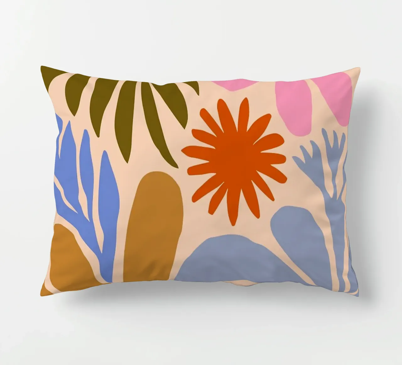 Abstract Floral Nature Print decorative cushion by Patrick J Curtis