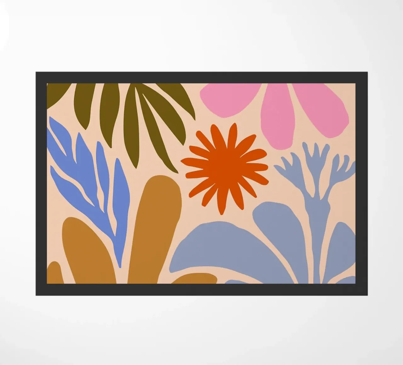 Abstract Floral Nature Print doormat by Patrick J Curtis