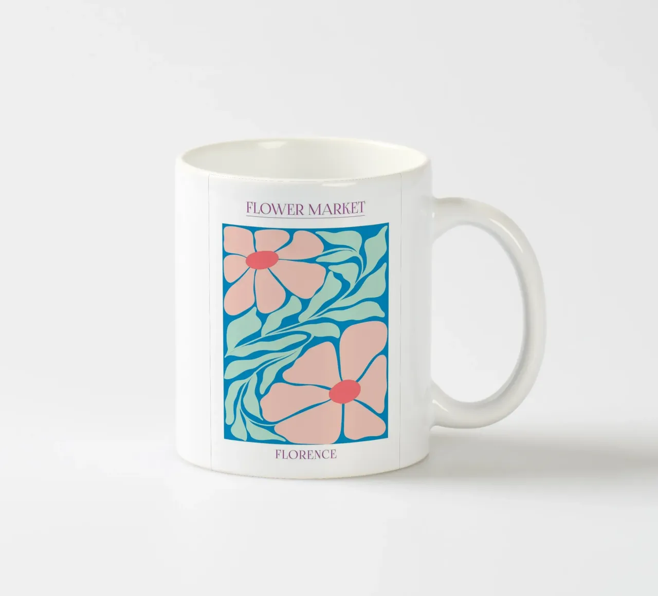 MERCATO DEI FIORI DI FIRENZE tazza in ceramica da Patrick J Curtis