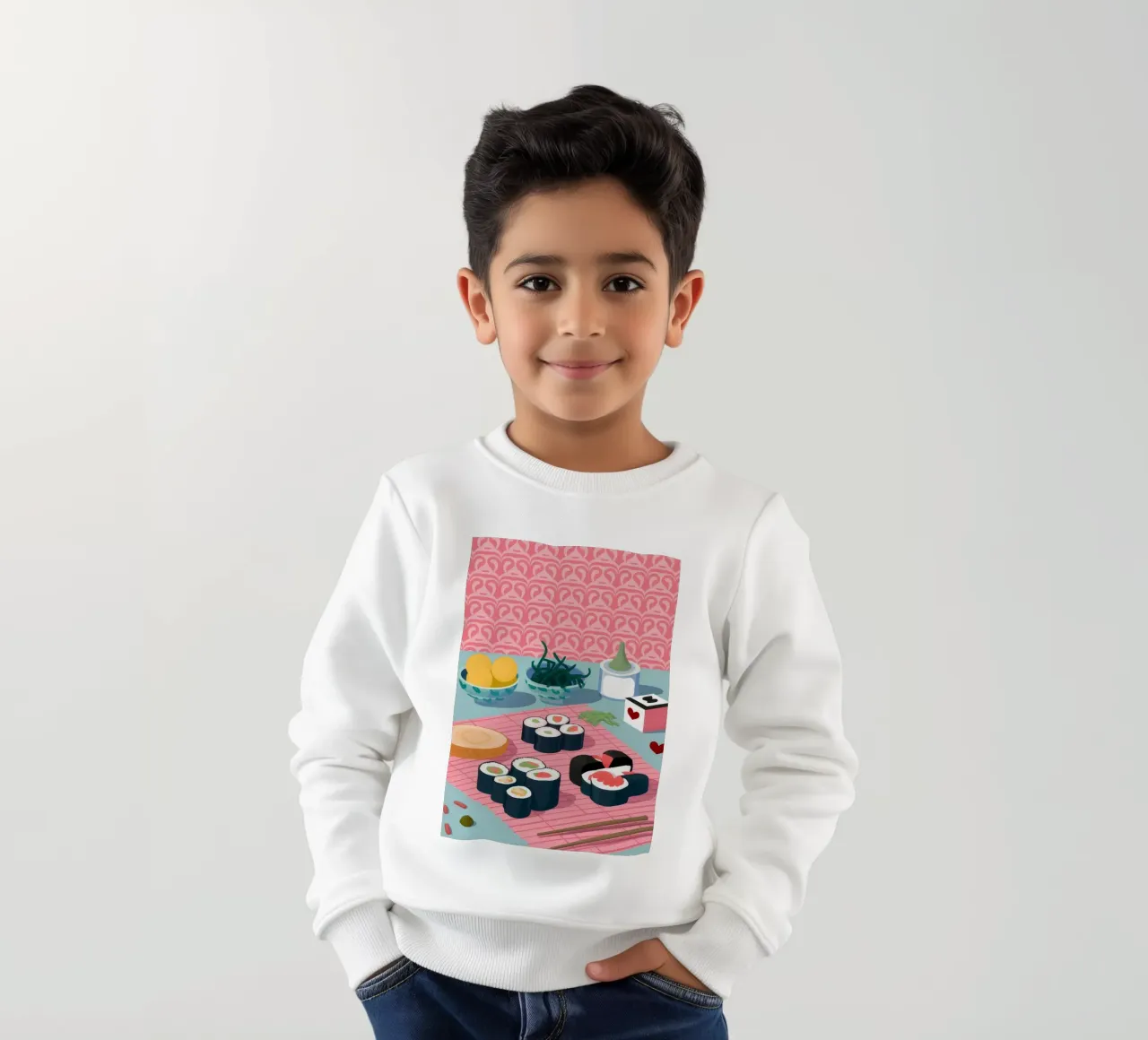 La perfezione del piatto di sushi felpa bambino da Muse Artworks